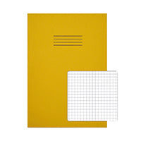 Rhino A4 Ex Book 5mm Sq Yellow Pk50