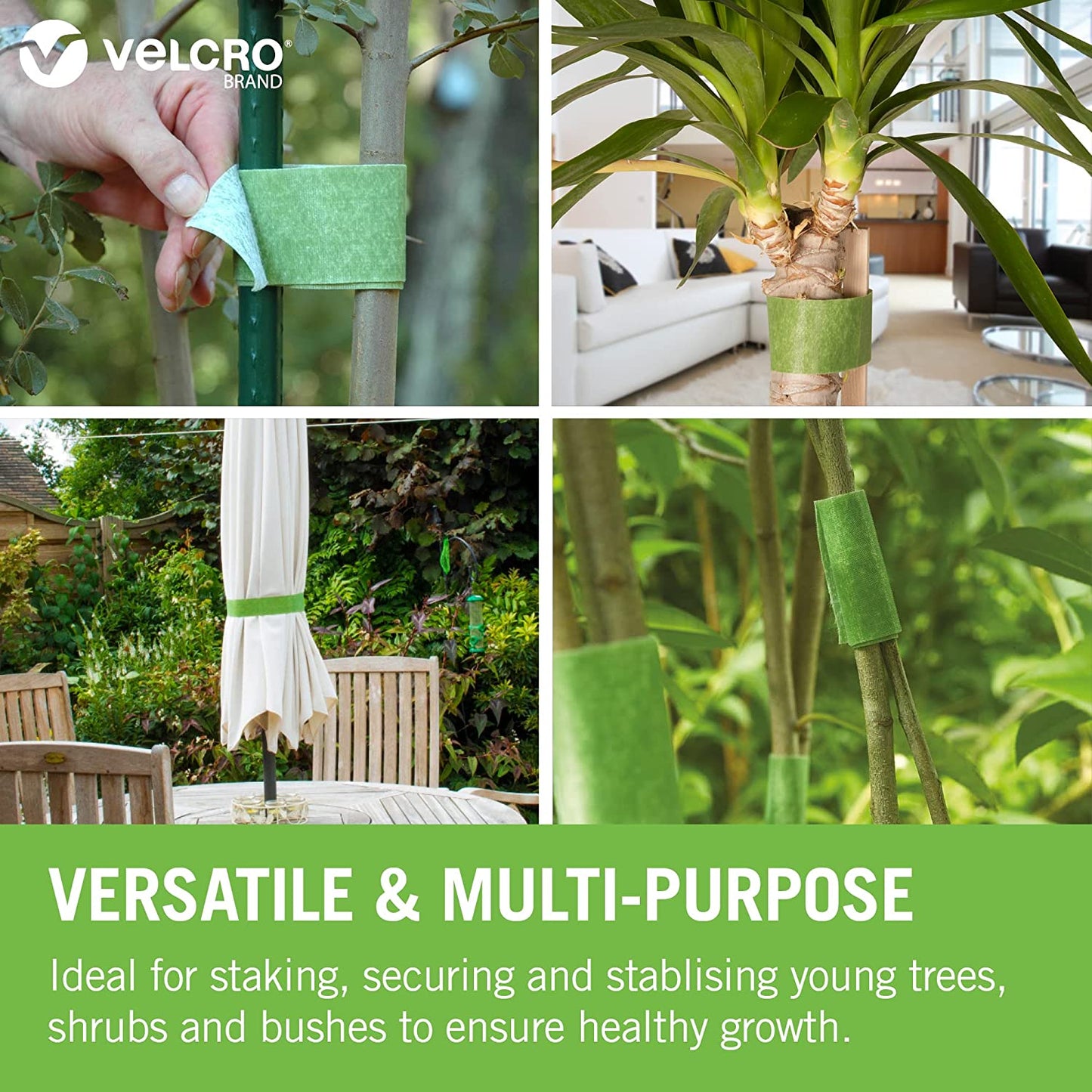 VELCRO 60201 ONE-WRAP Tree Ties 50mm x 5m Green