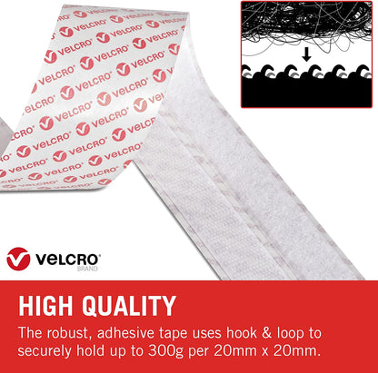 VELCRO 60219 Stick On Tape 20mm x 10m White