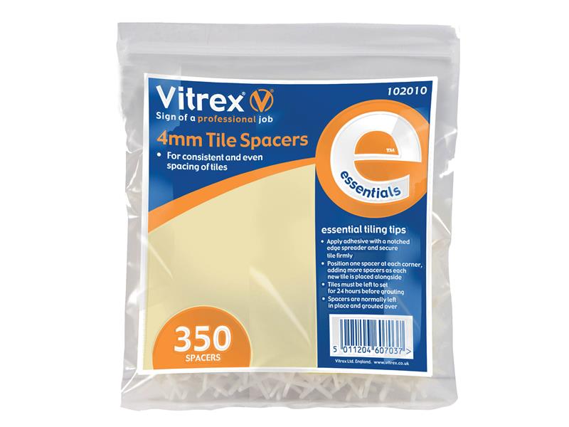 Vitrex 102010 Essential Tile Spacers 4mm (Pack 350)