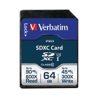 Verbatim Pro SDXC 64Gb Memory Card