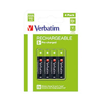Verbatim AAA Rchb Batteries Pk4