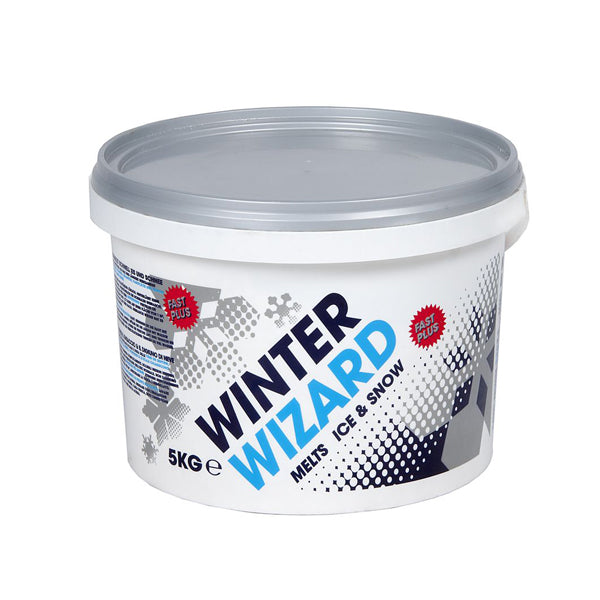 Winter Wizard Heavy Duty De-icer Salt Fast Melt Snow Ice Freeze 5kg Tub