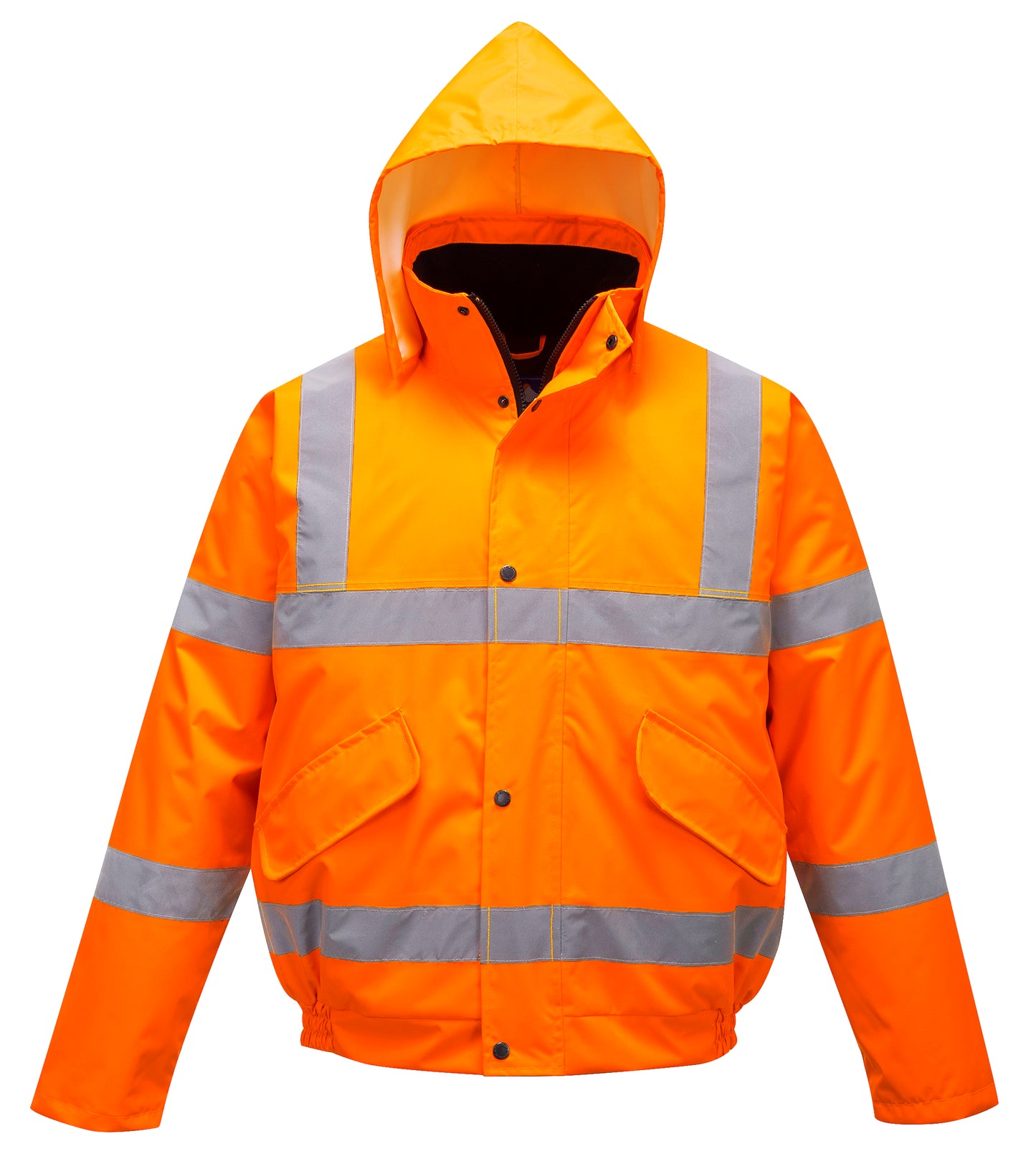 PORTWEST S463 -sz 5XL ORANGE Hi-Vis Bomber Jacket Safety Reflective Road
