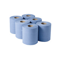 1 Ply Blue Centrefeed Pk6