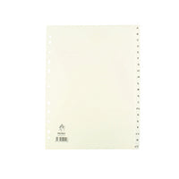 Np Index A-Z Polyprop White