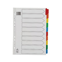 Np A4 Mylar Divider 10Part Multi
