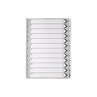 Np A4 Mylar Index 1-12 White