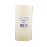 Wb Masking Tape 25mmx50m Pack 9