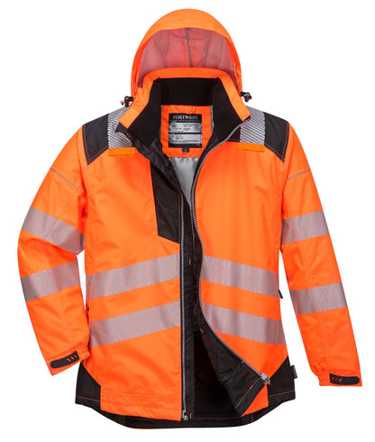 Portwest T400 PW3 Hi Vis Winter Jacket Waterproof Reflective Safety Work Coat