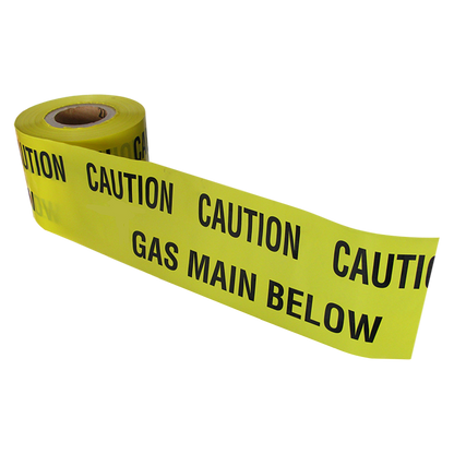 1m Yuzet 150mm x 1m Caution Underground Gas Main Below warning tape