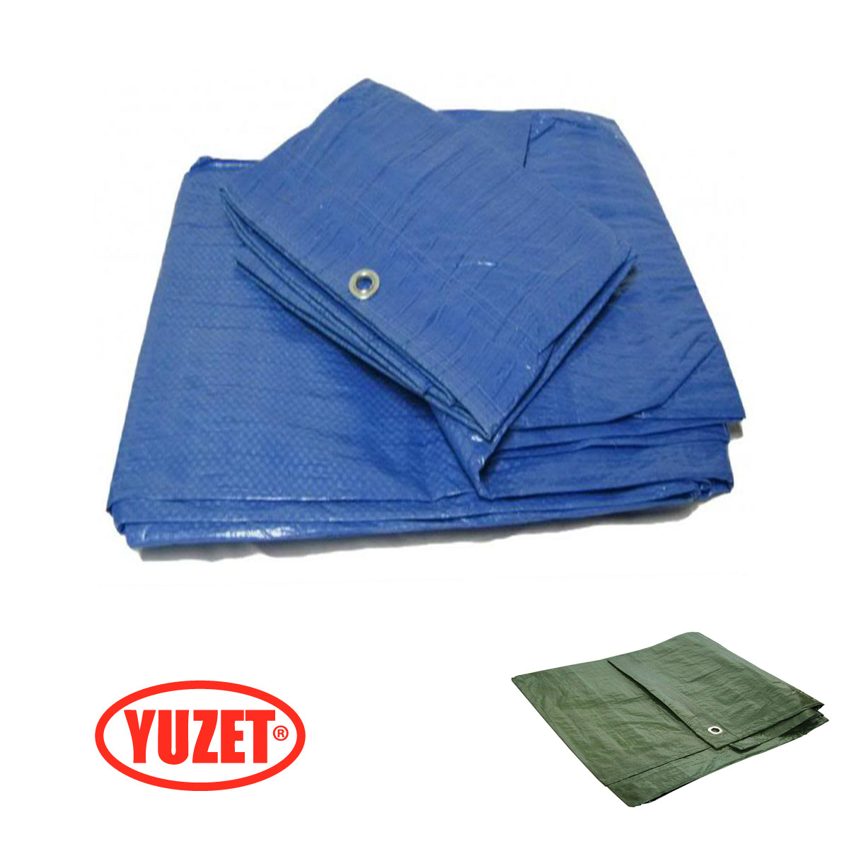Yuzet Blue Green Standard Lightweight Tarpaulin Ground Camping Sheet Waterproof