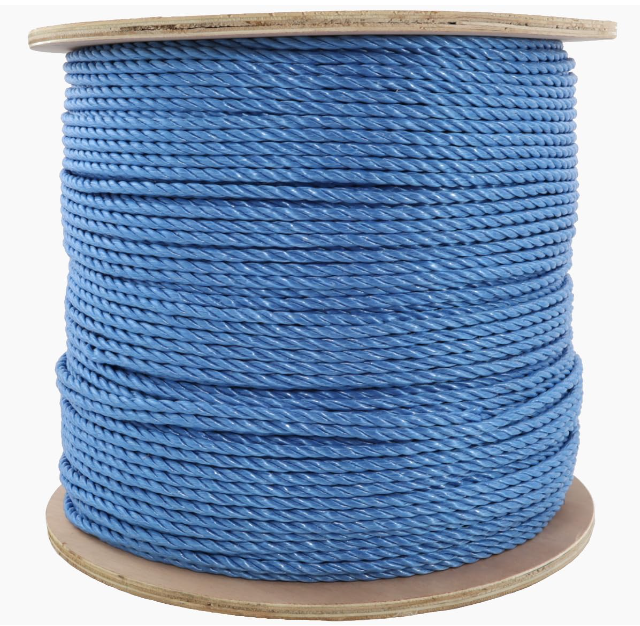 Yuzet Blue Polypropylene Rope 6m x 500mm Drum Cable pulling draw cord