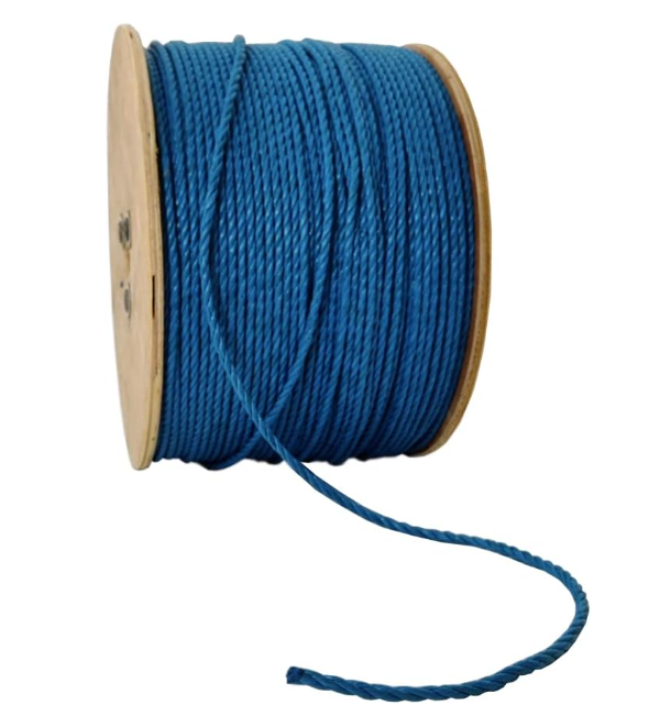 Blue Rope String Yuzet Blue Polypropylene Rope 6m x 500mm Drum Cable pulling draw cord