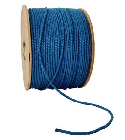 Yuzet Blue Polypropylene Rope 6m x 500mm Drum Cable pulling draw cord  strapping