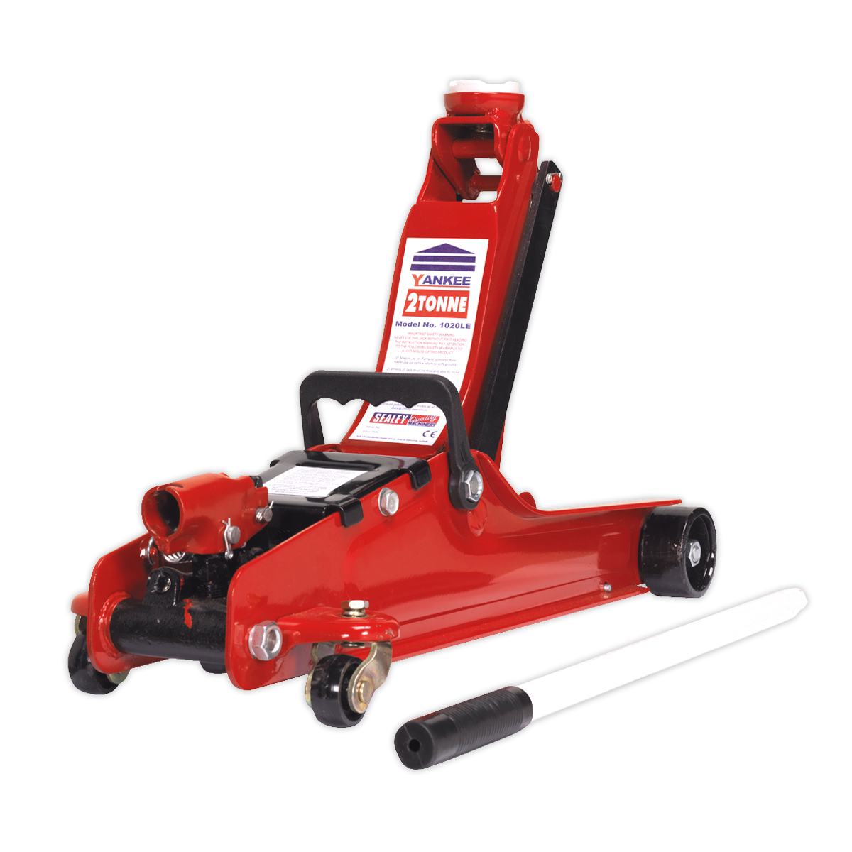 SEALEY - 1020LE Trolley Jack 2tonne Low Entry Short Chassis - Red