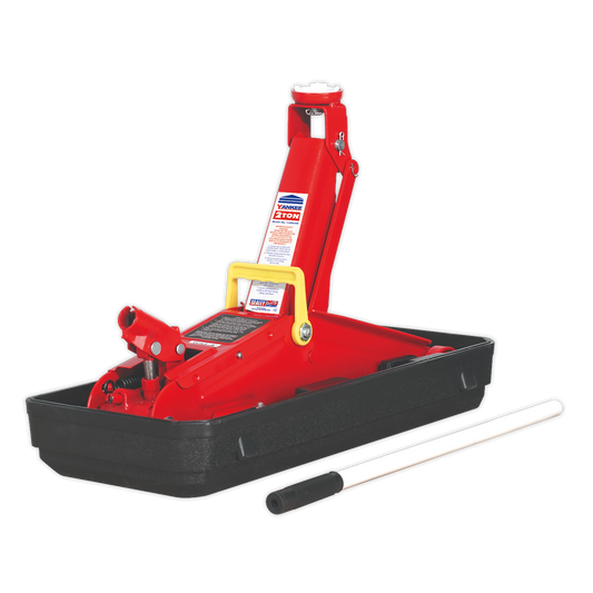 SEALEY - 1100CXD Trolley Jack 2tonne Short Chassis with Storage Case