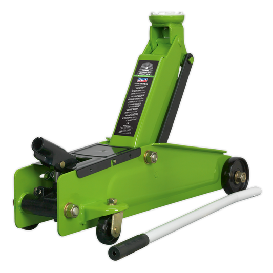 SEALEY - 1153CXHV Trolley Jack 3tonne Long Chassis Heavy-Duty Hi-Vis