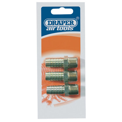 DRAPER 25863 - 3/8" Taper 1/2" Bore PCL Male Screw Tailpieces (3 Piece)