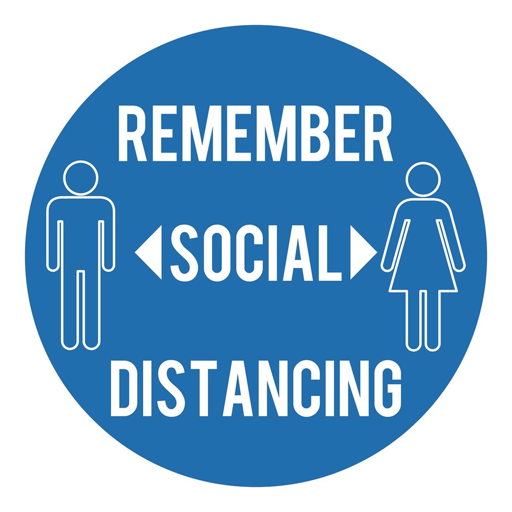 DRAPER 31527 - Social Distancing Floor Sticker
