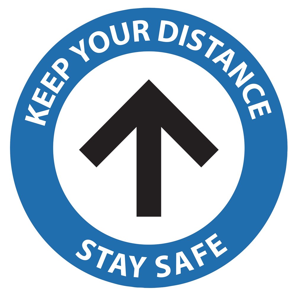 DRAPER 31544 - One-Way Social Distancing Floor Sticker