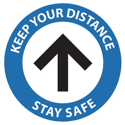 DRAPER 31544 - One-Way Social Distancing Floor Sticker