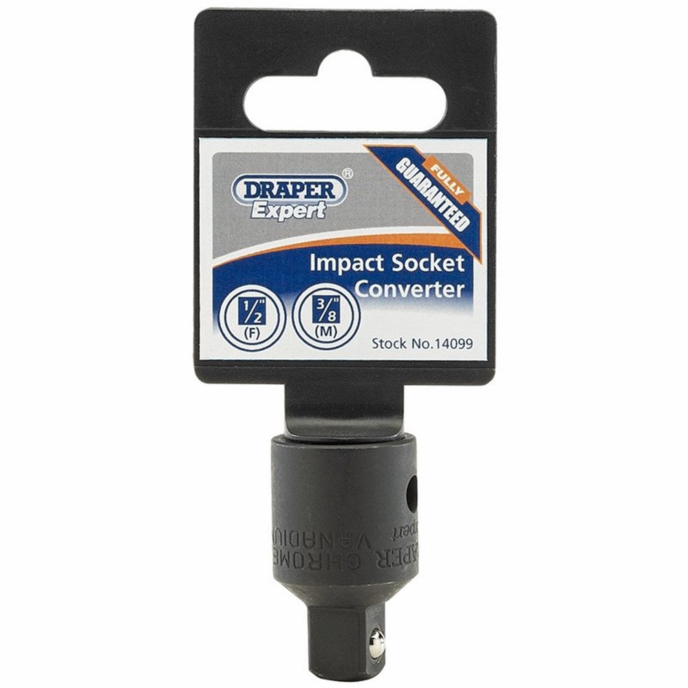 DRAPER 14099 - 1/2"(F) x 3/8"(M) Impact Socket Converter