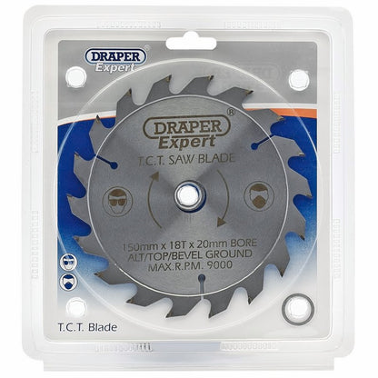 DRAPER 09463 - Expert TCT Saw Blade 150X20mmx18T