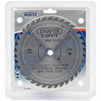 DRAPER 09466 - Expert TCT Saw Blade 160X20mmx36T