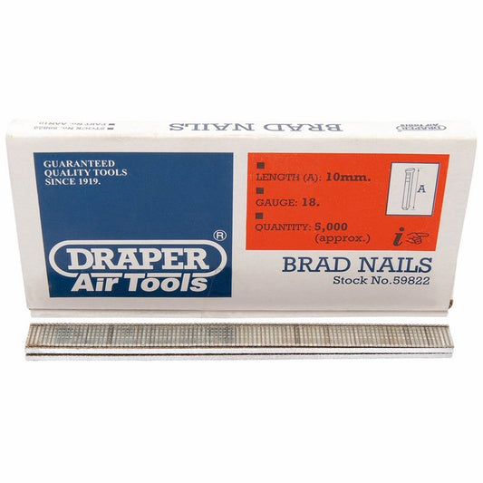 DRAPER 59822 - 10mm Brad Nails (5000)