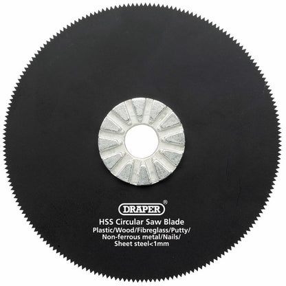 DRAPER 26074 - HSS Circular Saw Blade 88mm Dia. x 18tpi