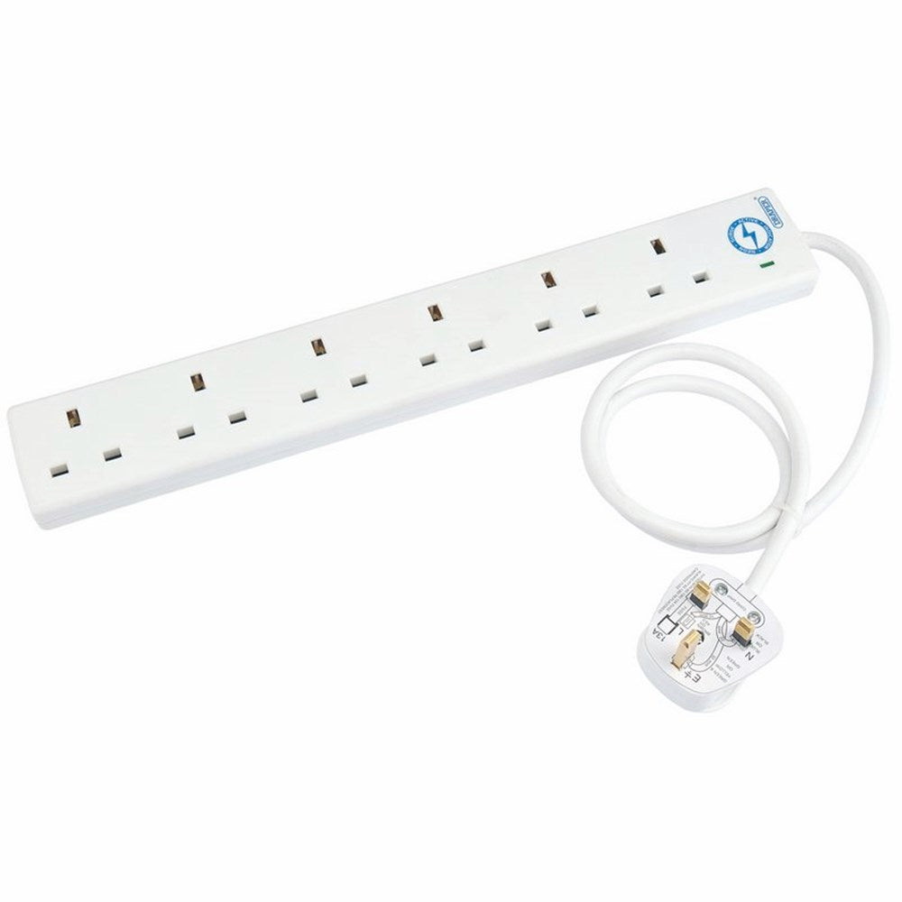 DRAPER 26534 - 6 Way 0.75 Metre Surge Protected Extension Lead