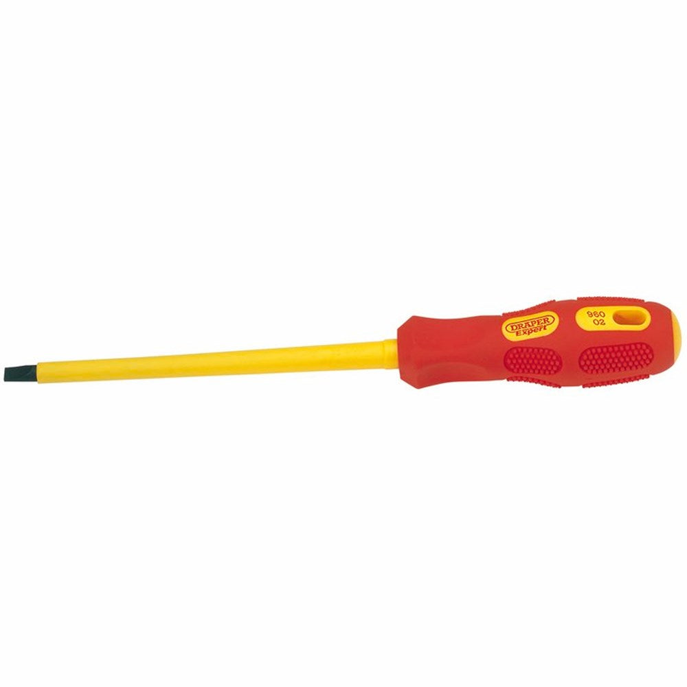 DRAPER 69220 - VDE Approved Fully Insulated Plain Slot Screwdriver, 6.5 x 150mm (Sold Loose)