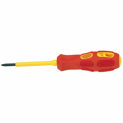 DRAPER 69230 - VDE Approved Fully Insulated PZ TYPE Screwdriver, No.0 x 60mm (Sold Loose)