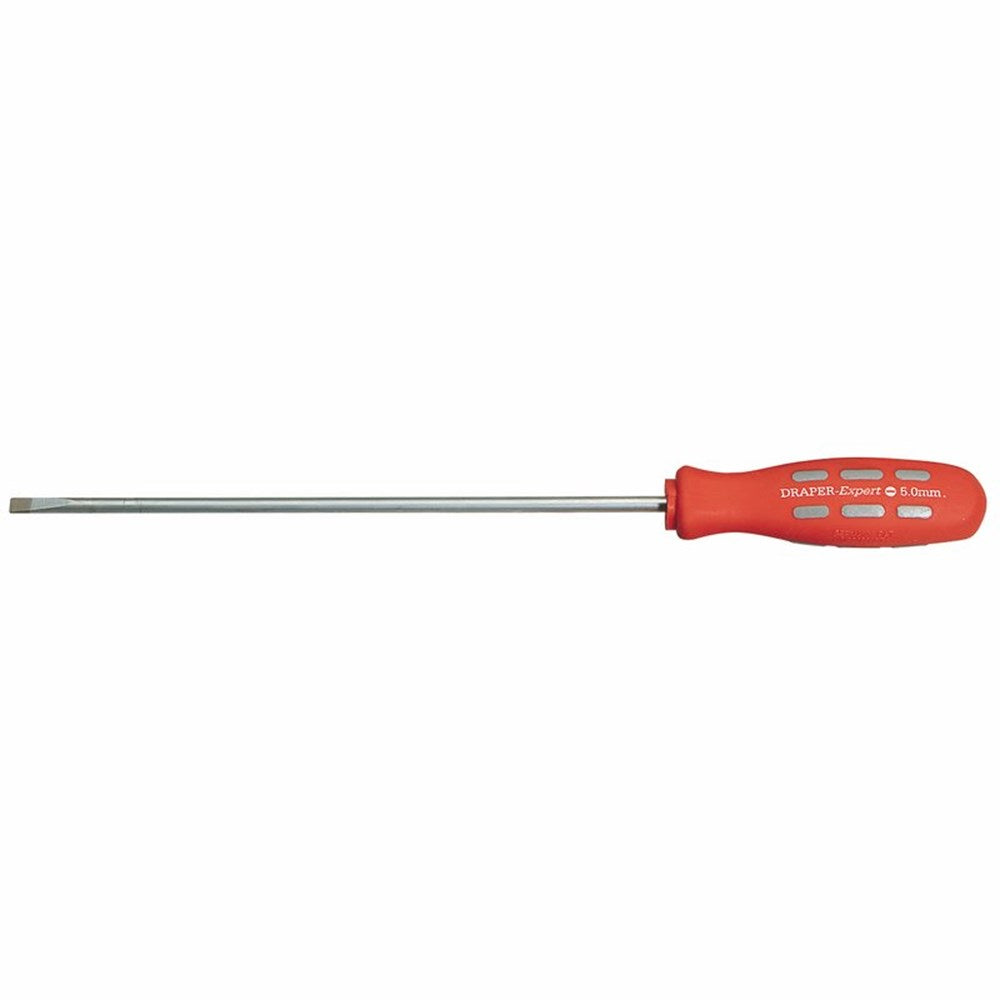 DRAPER 67855 - 200mm x 5.0mm Plain Slot Parallel Tip Mechanics Screwdriver (Sold Loose)