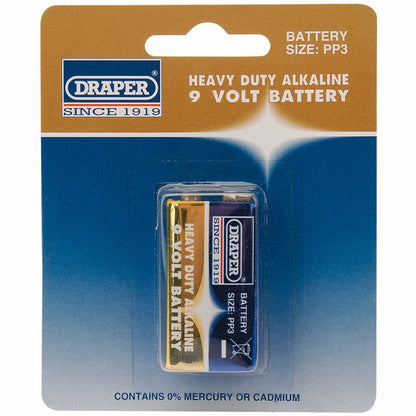 DRAPER 61837 - Heavy Duty Alkaline Batteries 9V