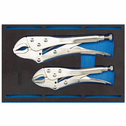 DRAPER 63191 - Self Grip Plier Set in 1/4 Drawer EVA Insert Tray (2 Piece)