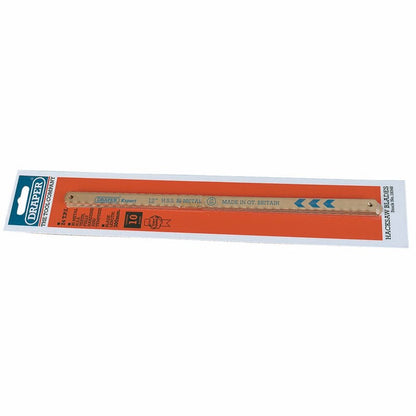 DRAPER 19348 - Bi-metal Hacksaw Blades, 300mm, 24tpi (Pack of 10)