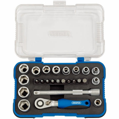 DRAPER 16354 - 1/4" Sq. Dr. Metric Socket Set (25 Piece)