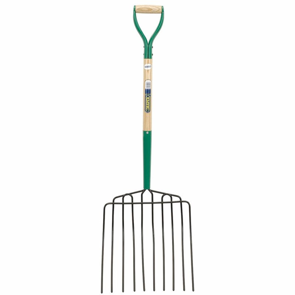 DRAPER 34227 - 10 Prong Potato Fork with Wood Shaft and MYD Handle