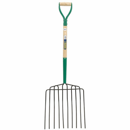 DRAPER 34227 - 10 Prong Potato Fork with Wood Shaft and MYD Handle