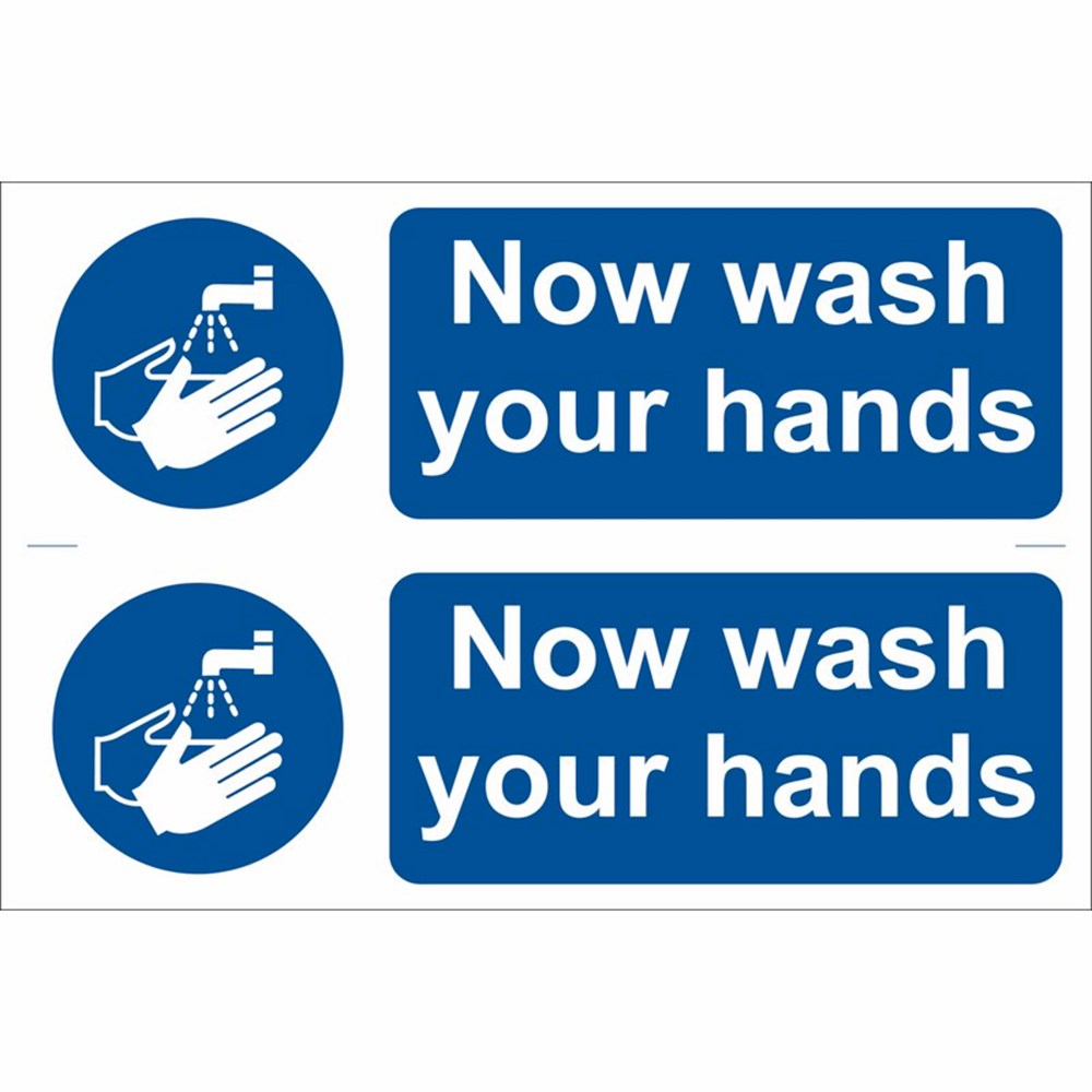 DRAPER 72162 - 2 x 'Wash Your Hands' Mandatory Sign