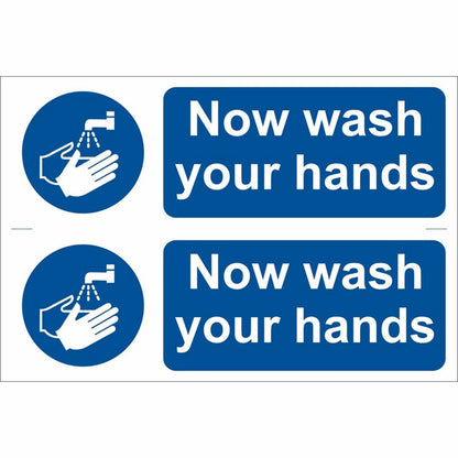 DRAPER 72162 - 2 x 'Wash Your Hands' Mandatory Sign
