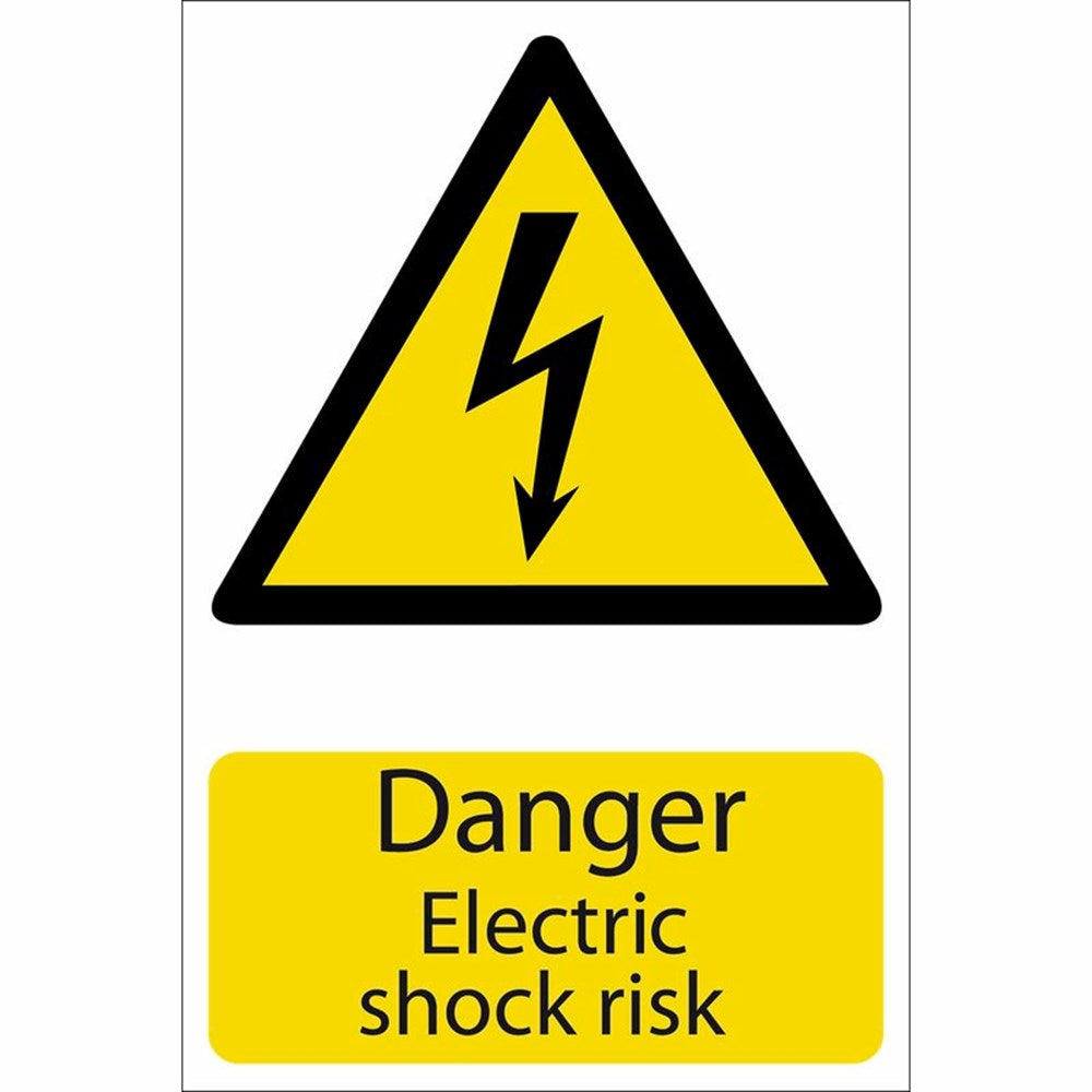 DRAPER 72225 - 'Danger Electric Shock' Hazard Sign