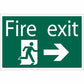 DRAPER 72447 - Fire Exit Arrow Right' Safety Sign