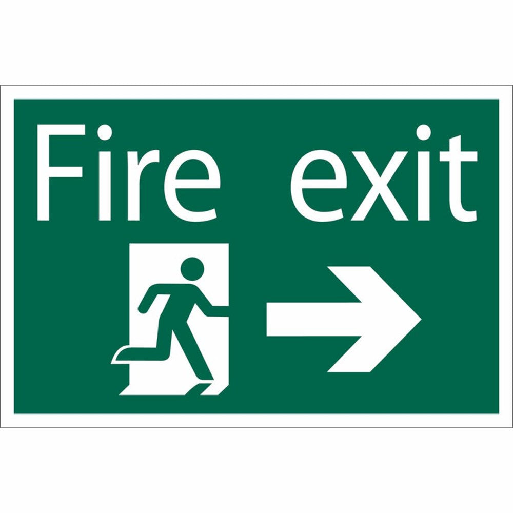DRAPER 72447 - Fire Exit Arrow Right' Safety Sign