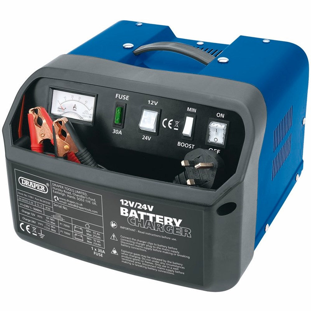 DRAPER 11961 - 12/24V 15A Battery Charger