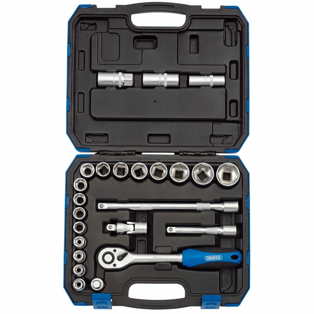 DRAPER 16362 - 1/2" Sq. Dr. Metric Socket Set (24 Piece)