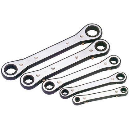 DRAPER 31991 - Metric Ratcheting Ring Spanner Set (5 Piece)