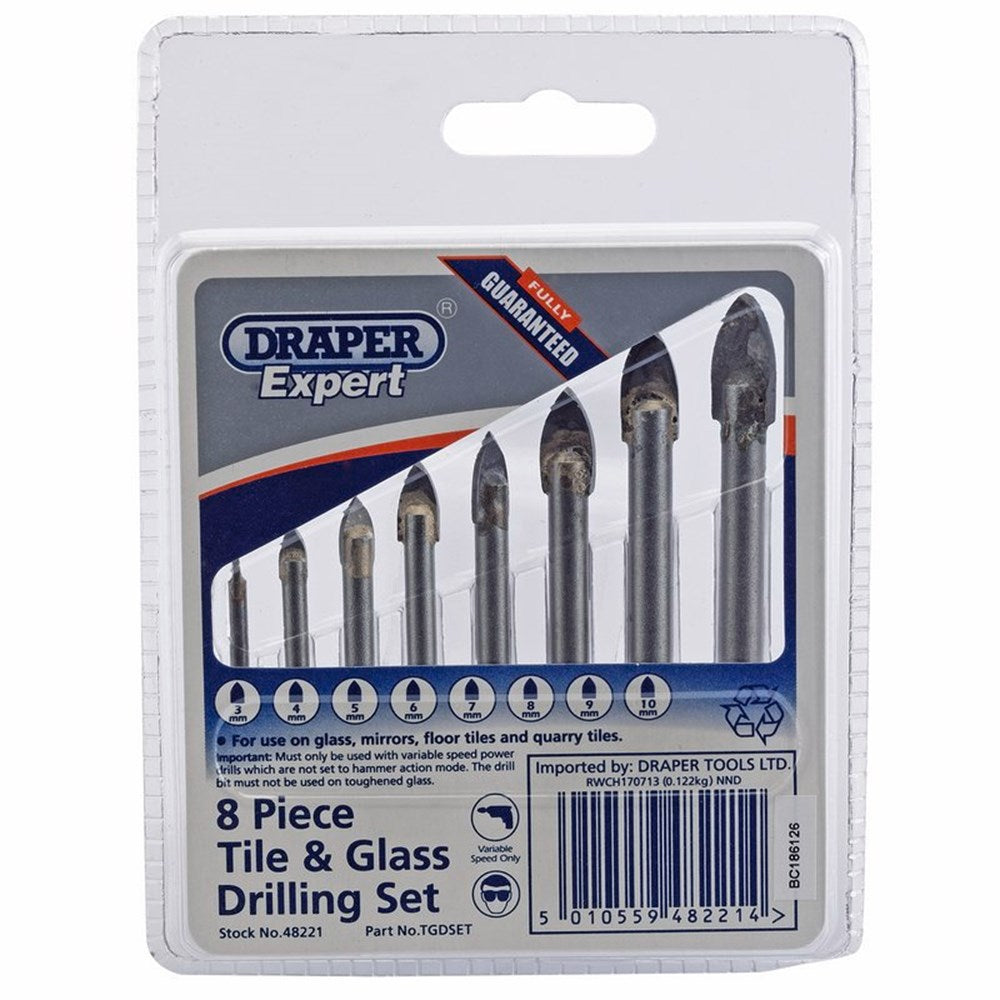 DRAPER 48221 - Tile and Glass Drilling Set (8 Piece)